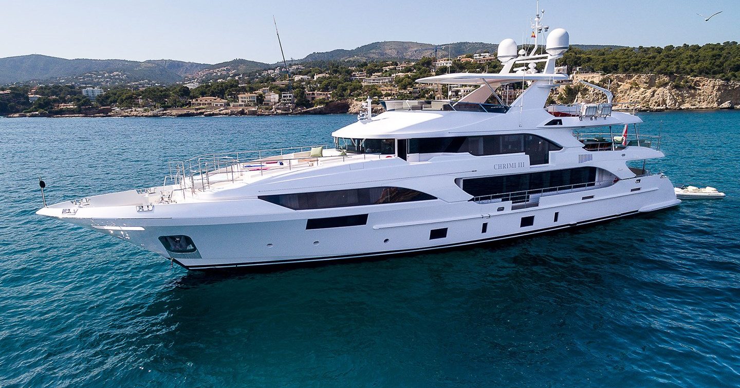 Superyacht Chrimi III at anchor