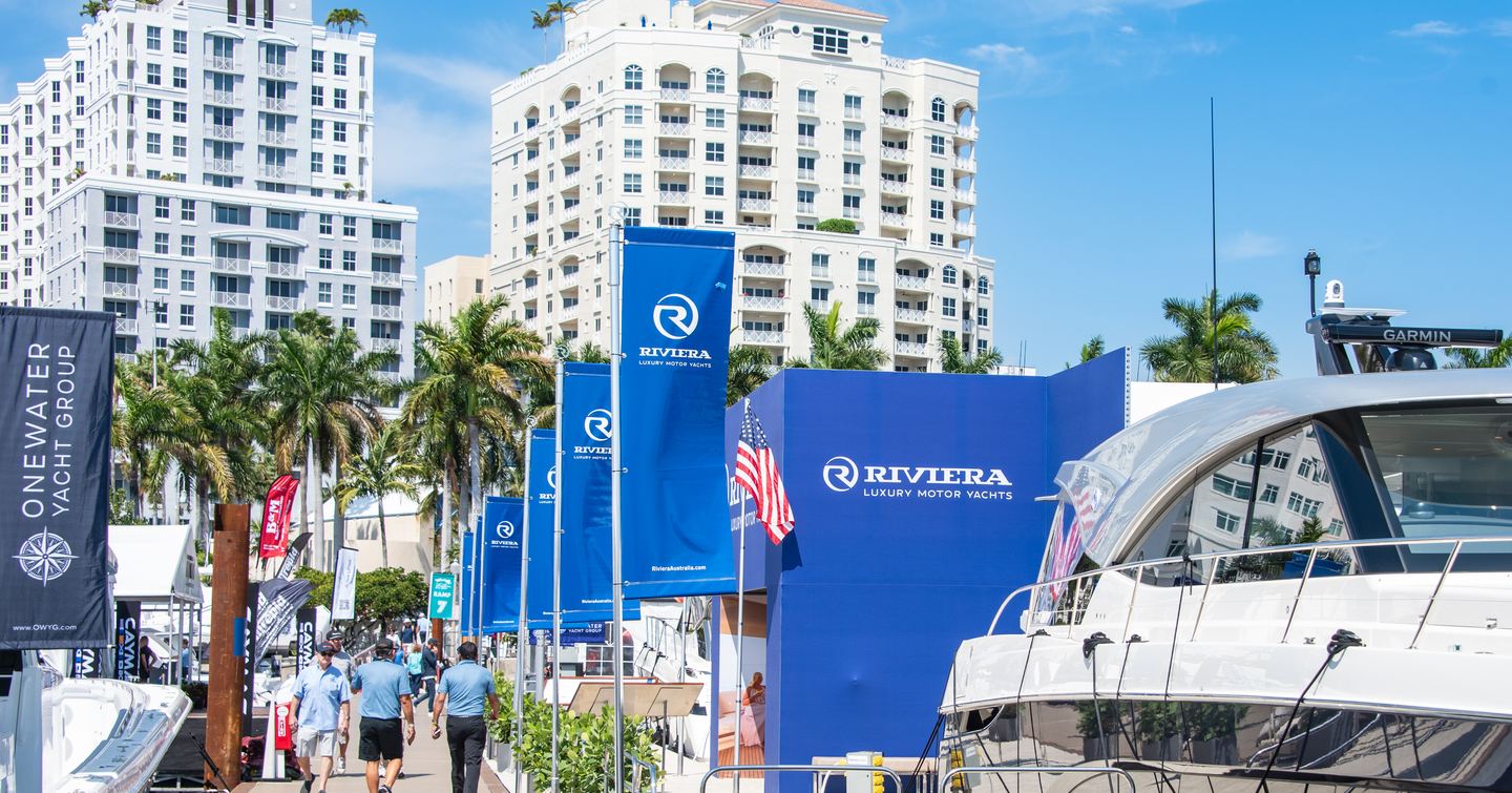 Riviera stand at Palm Beach International Boat Show 2026 