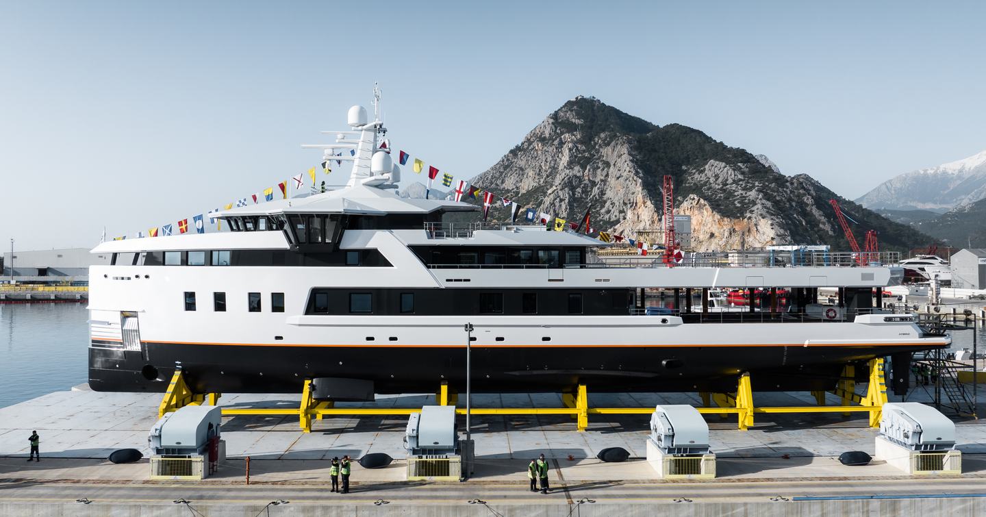 Damen Yachting  Xplorer 60 getting readi to launch