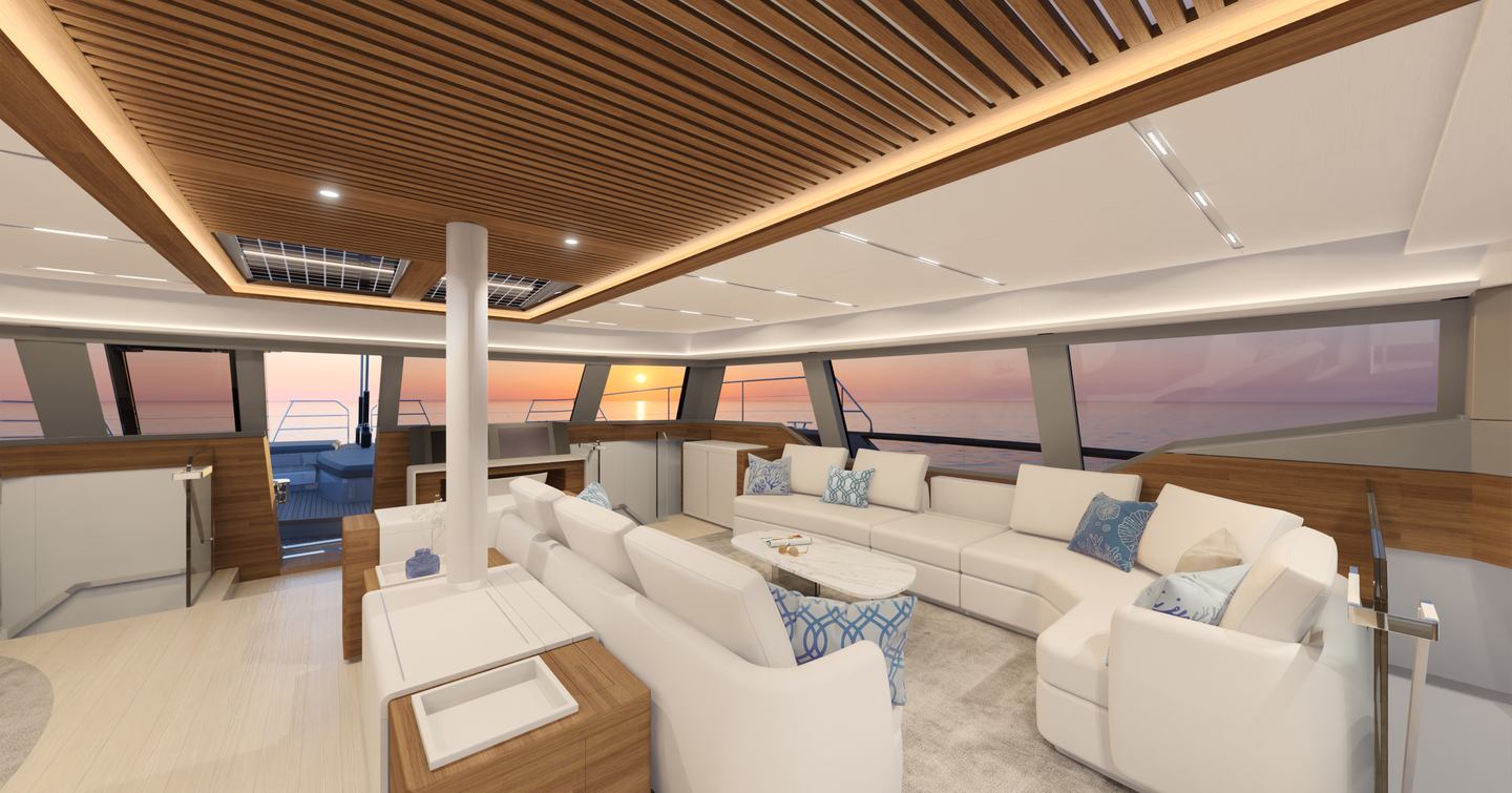 Fountaine Pajot Power 80 expansive salon