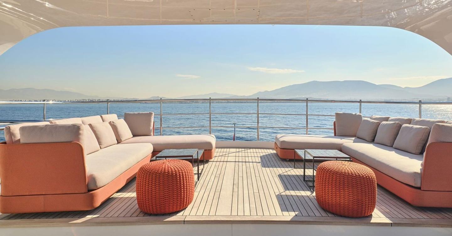 Codecasa superyacht Theolina sundeck lounge 