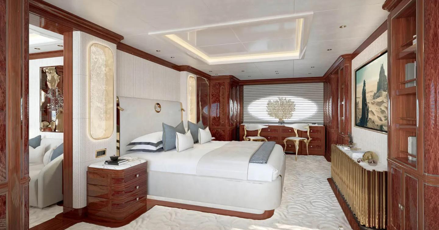 Superyacht Rhino master cabin