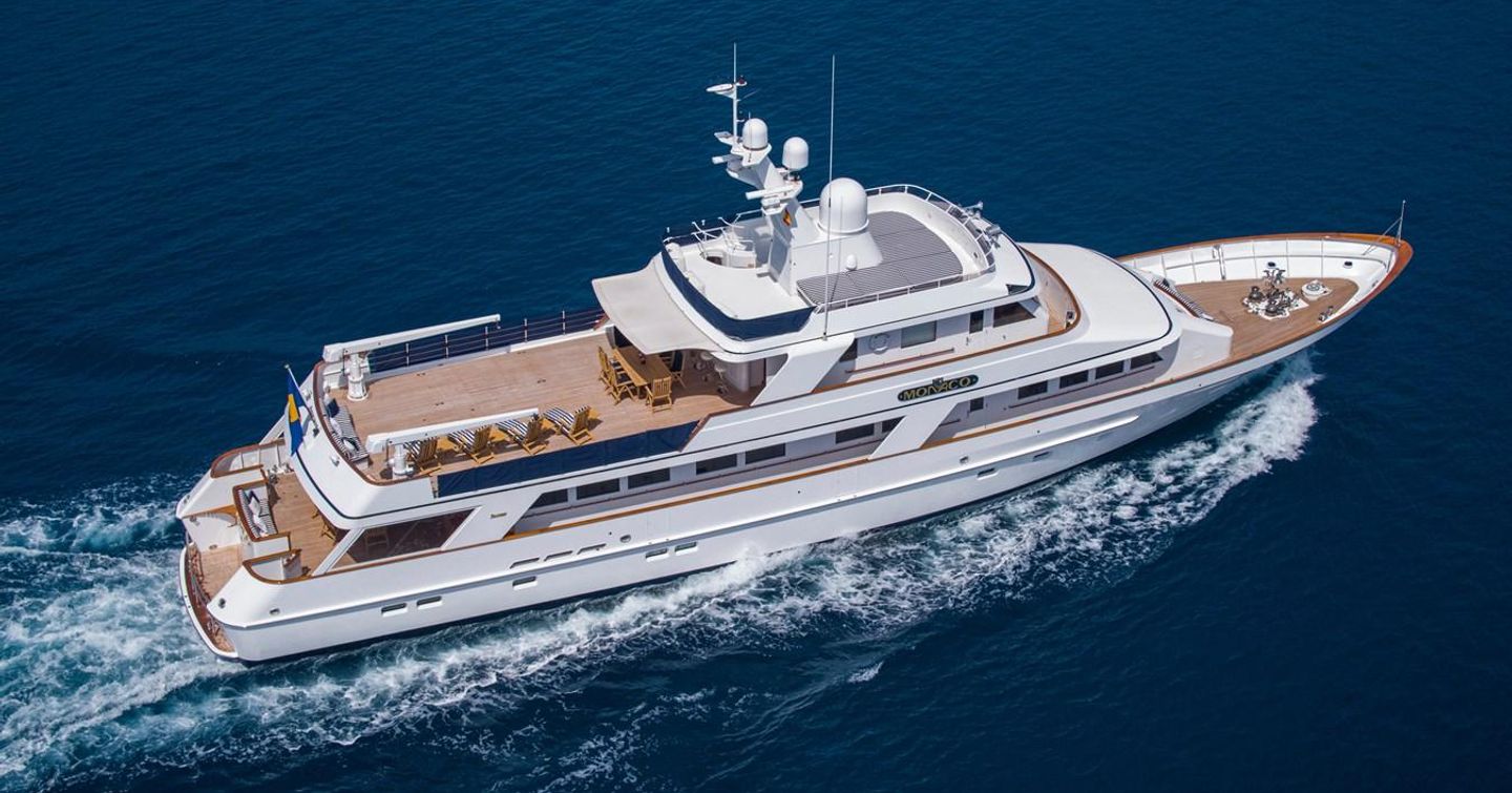 Feadship yacht Monaco underway side view 