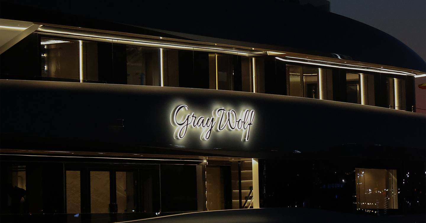 Mengi Yay superyacht Gray Wolf close up 