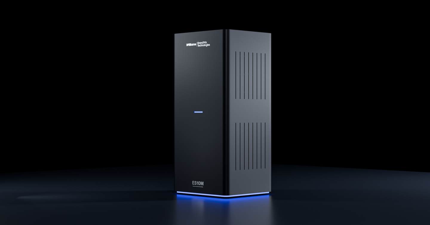 ES10M battery system with dark background 