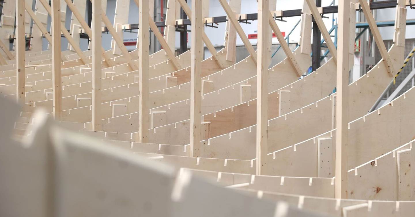 Motor yacht Spitfire wooden superstructure 