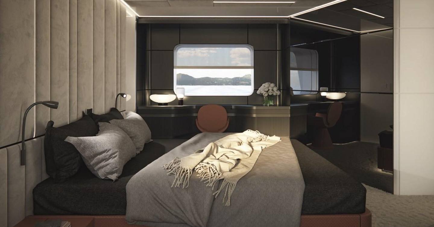 AB 95S owners cabin with bed and window