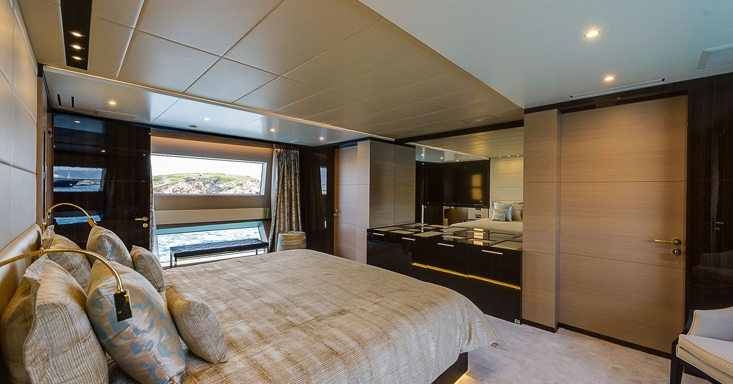 Superyacht Chrimi III's master cabin