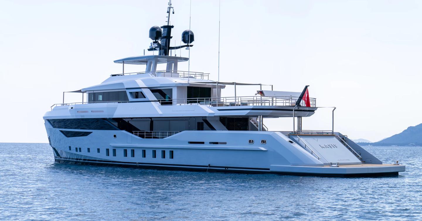 Superyacht Kasif on water