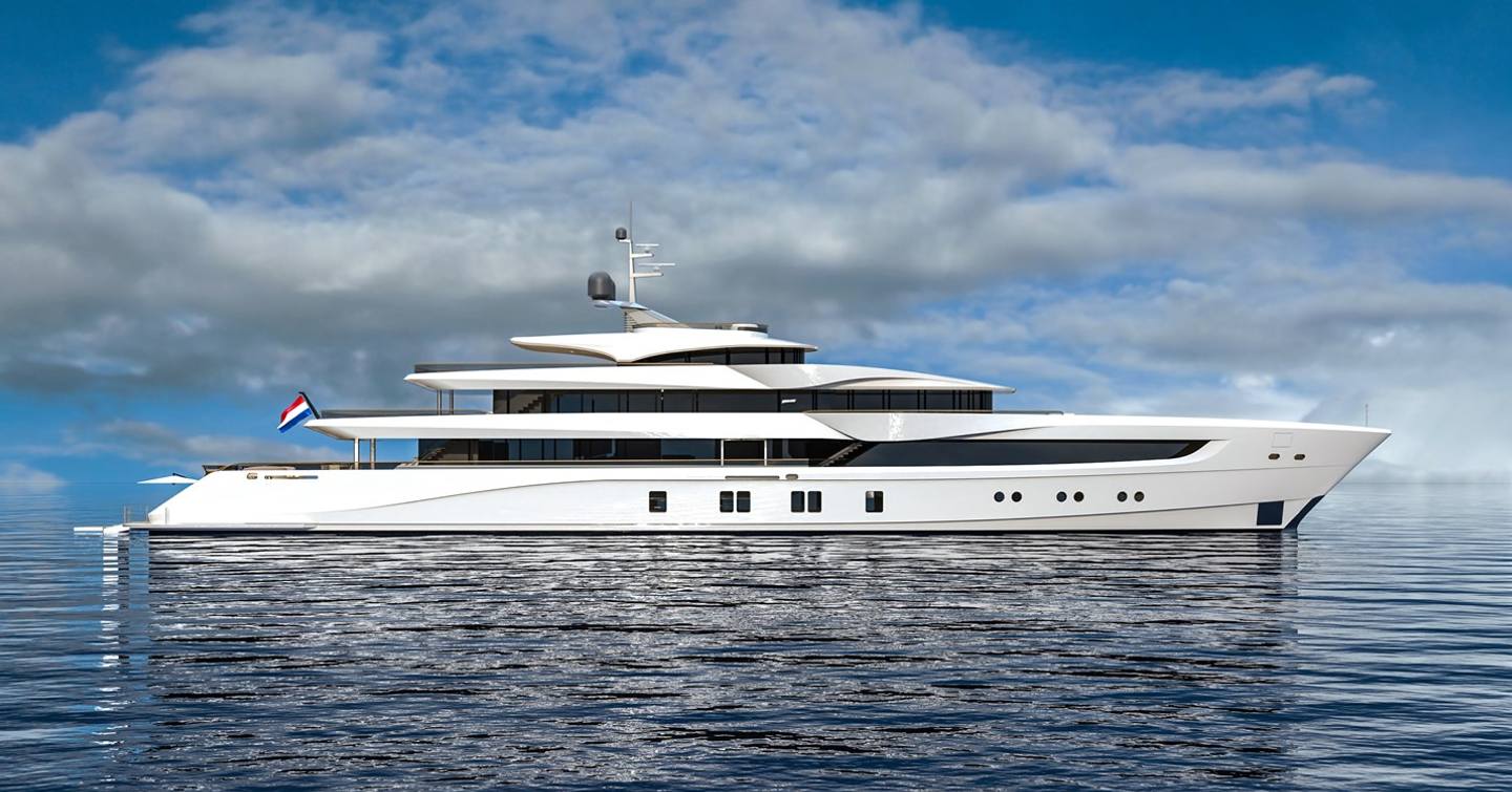 Superyacht Project Opal under way