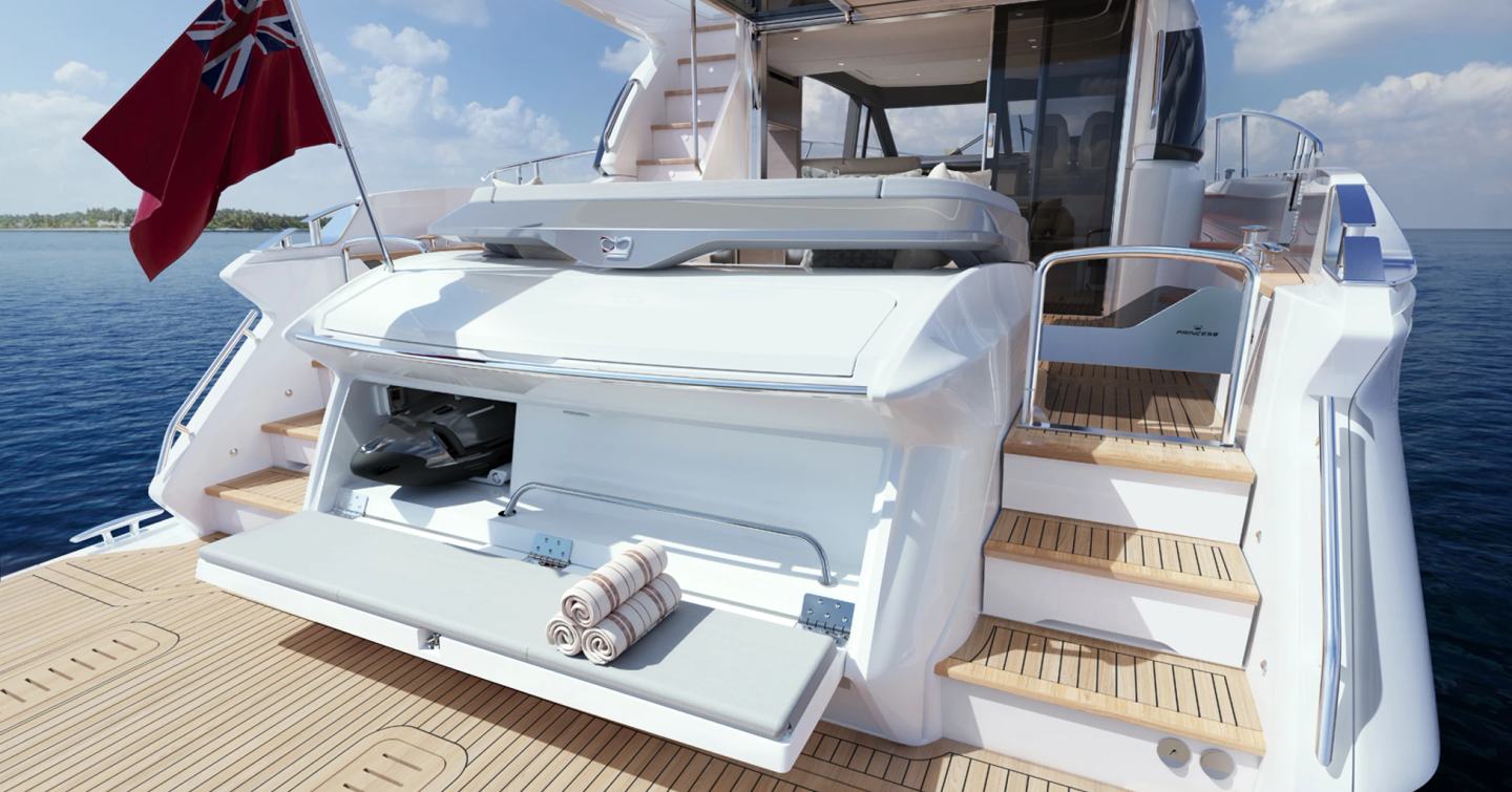 Prestige F58 bathing platform