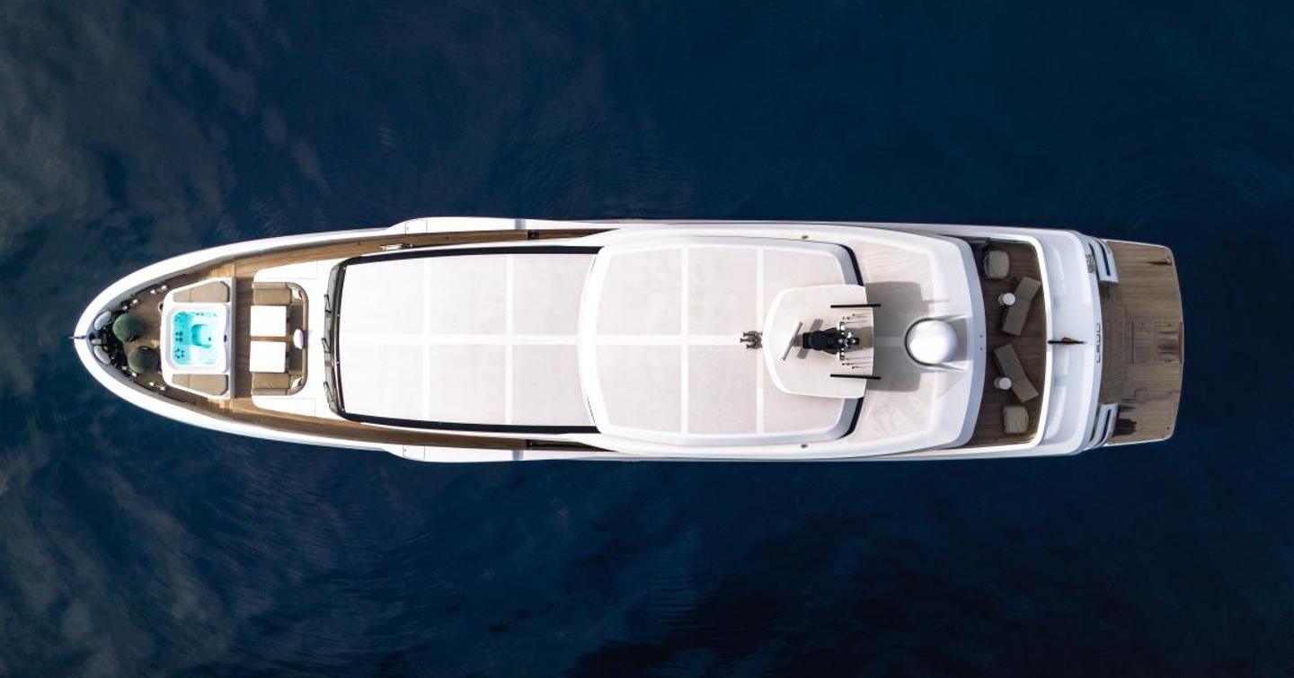 Aerial view of Superyacht L.A.U.L. 
