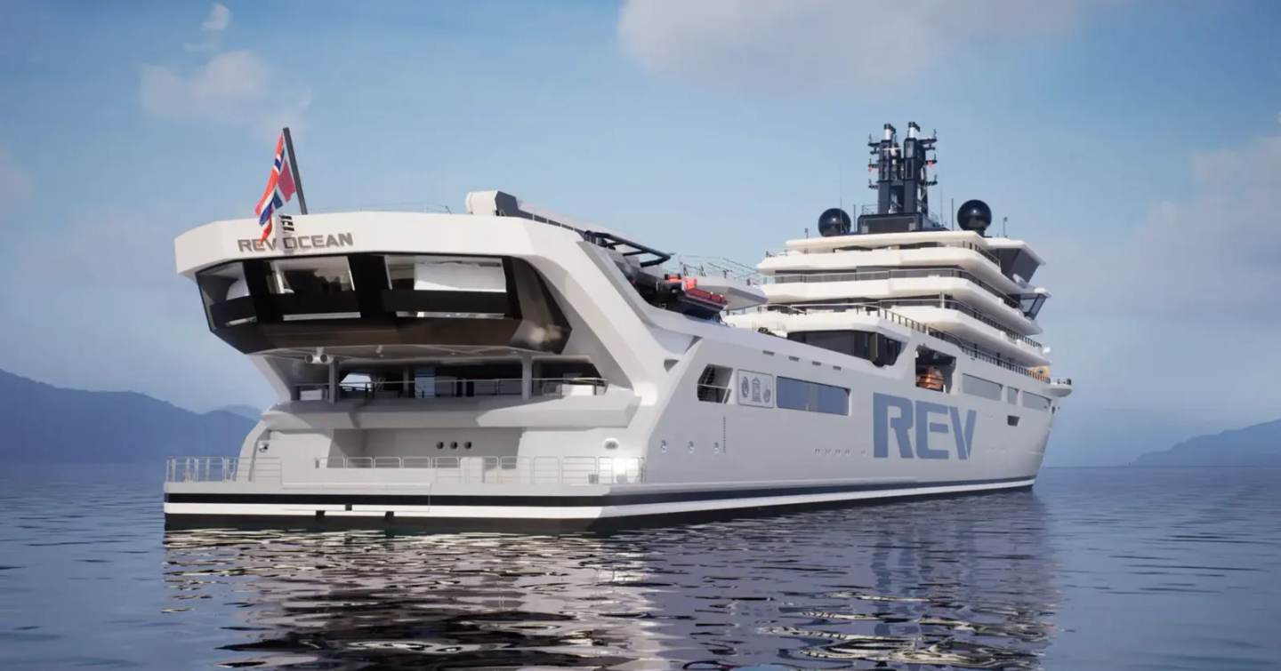 Aft View of REV Ocean superyacht