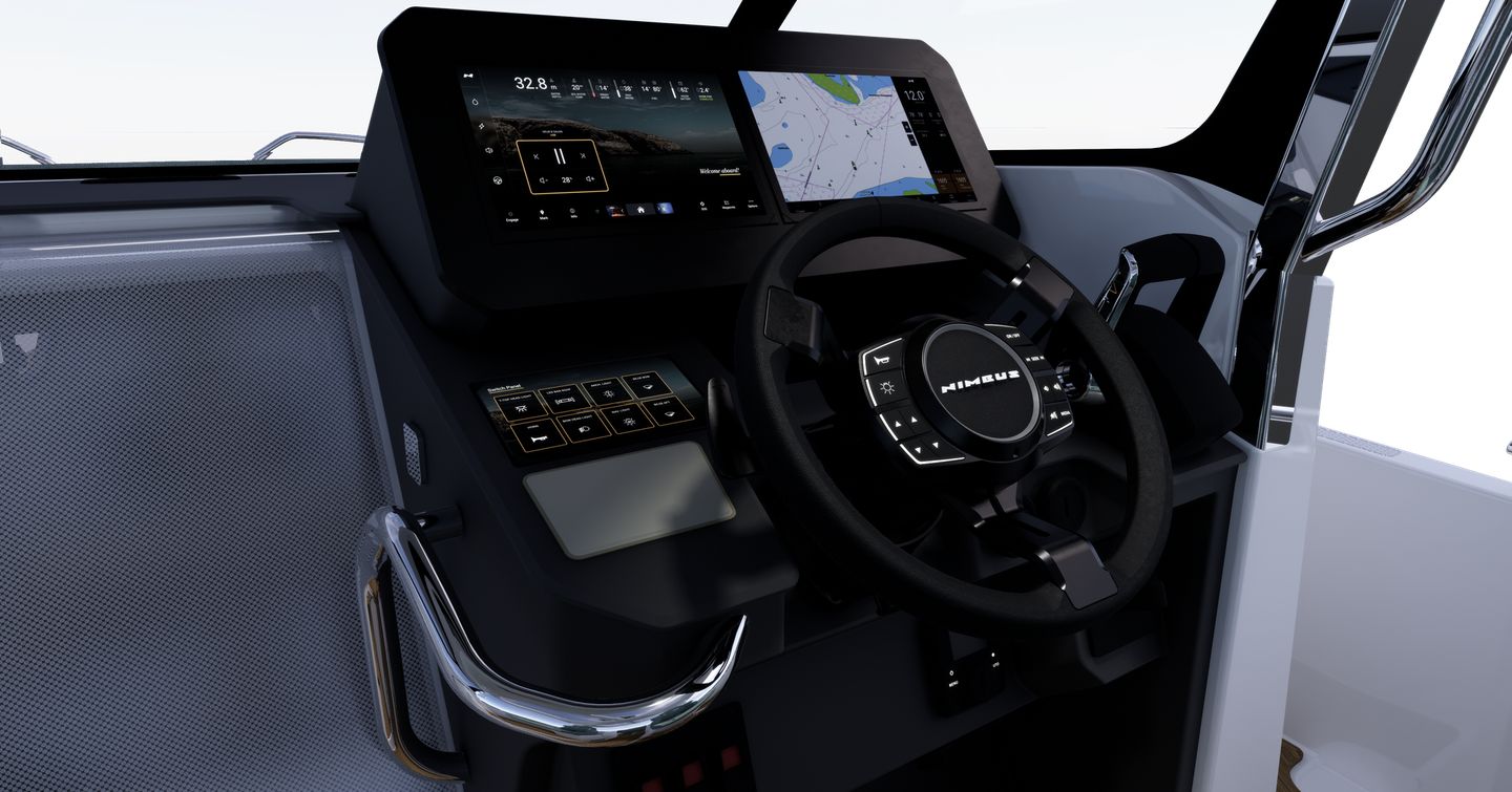 Nimbus Sport Tender 35 render helm station 