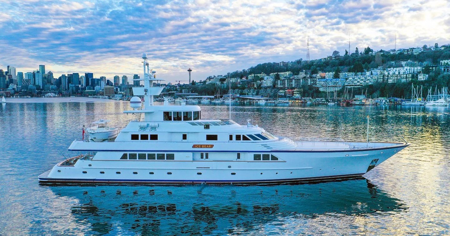 Feadship Superyacht Ice Bear at anchor 
