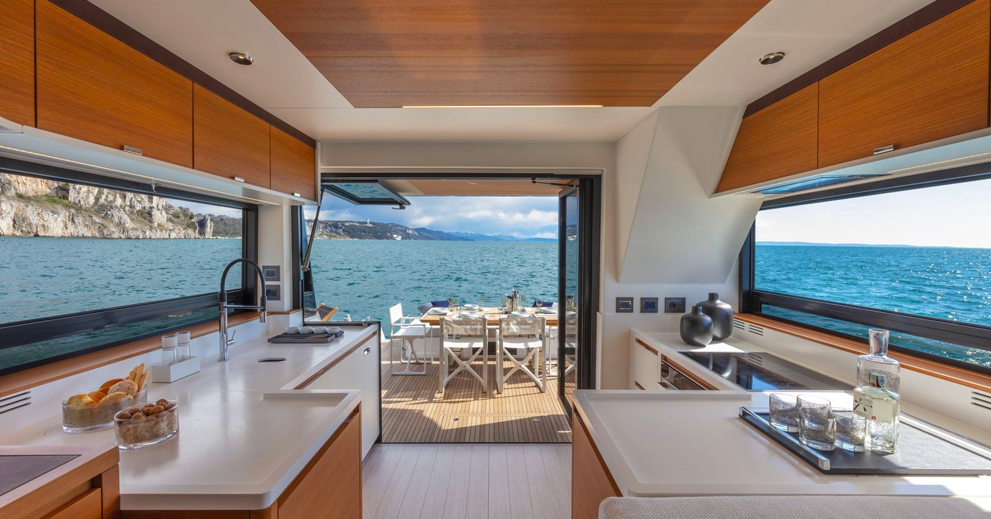 Pardo-E60-galley-looking-out