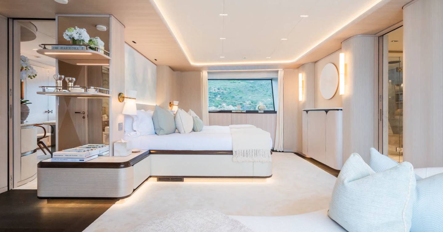 Expedition yacht M's master cabin
