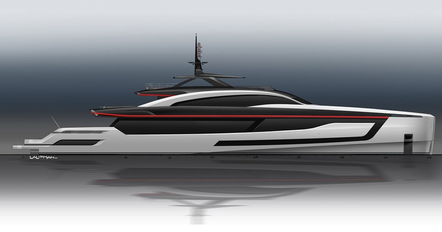 Rendering of Heesen superyacht Project Skyfall