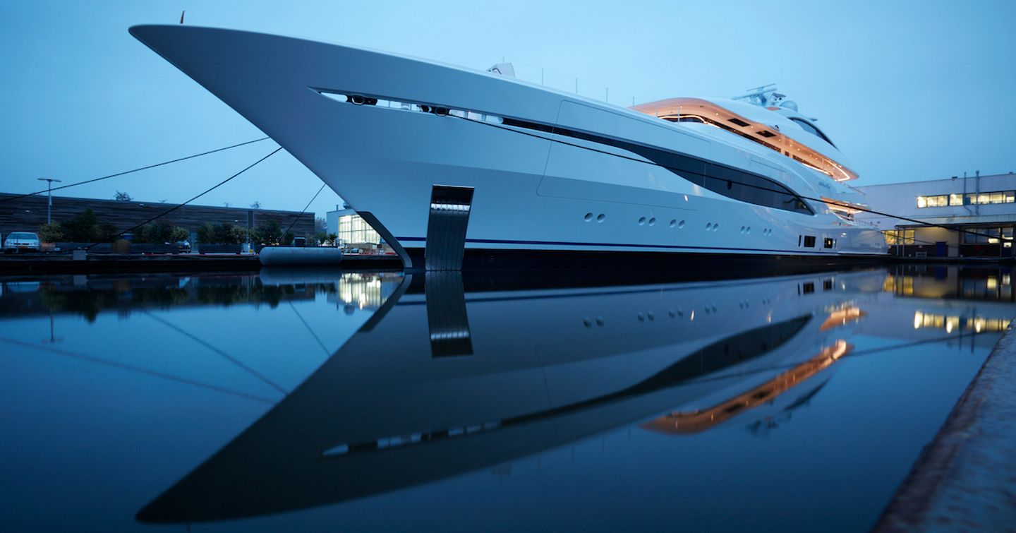 motor yacht Arrow in dock