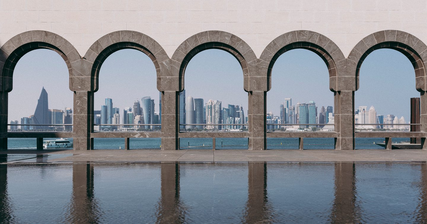 Viaduct structure at Qatar Boat Show 
