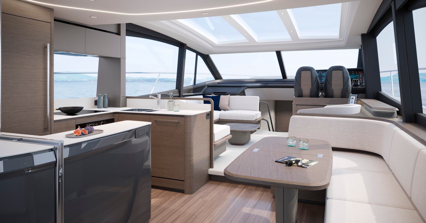 Main saloon onboard Princess V65