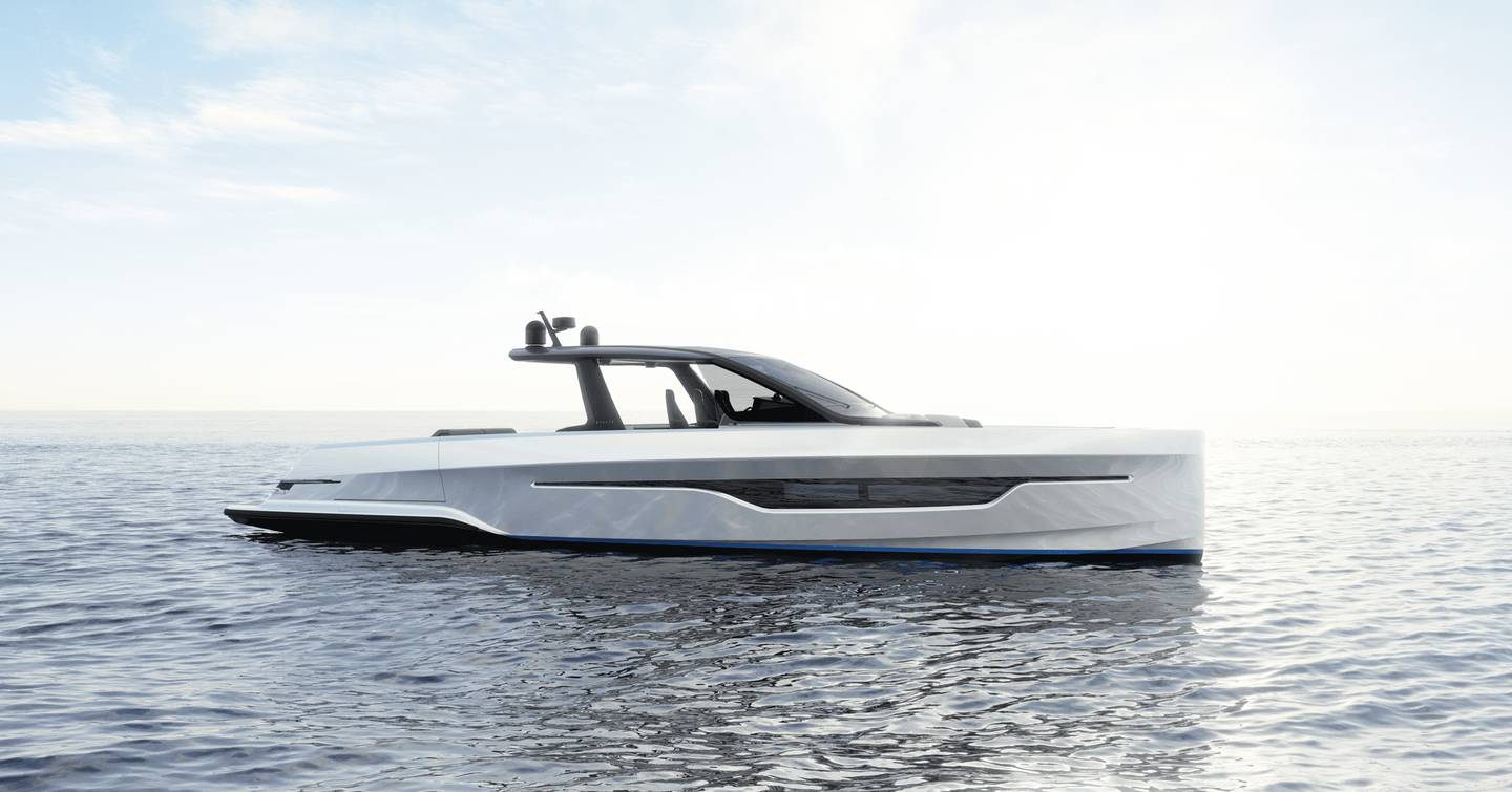 Rendering of Sialia 59 Sport boat at anchor 