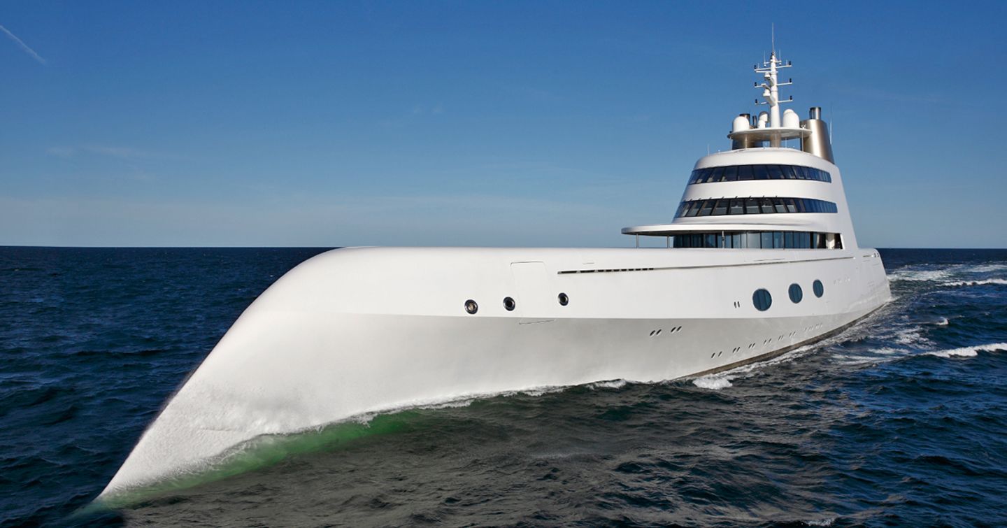 Superyacht A under way 