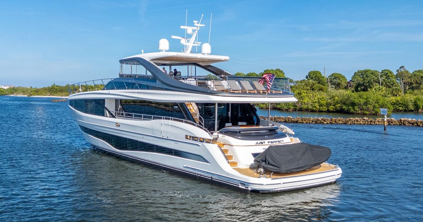 Princess Y95 Motor Yacht Just Perfect at anchor 