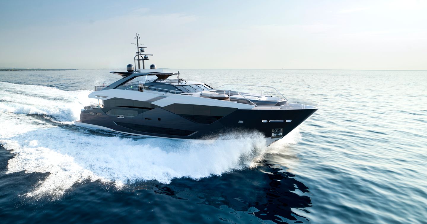 Sunseeker 120 Yacht underway