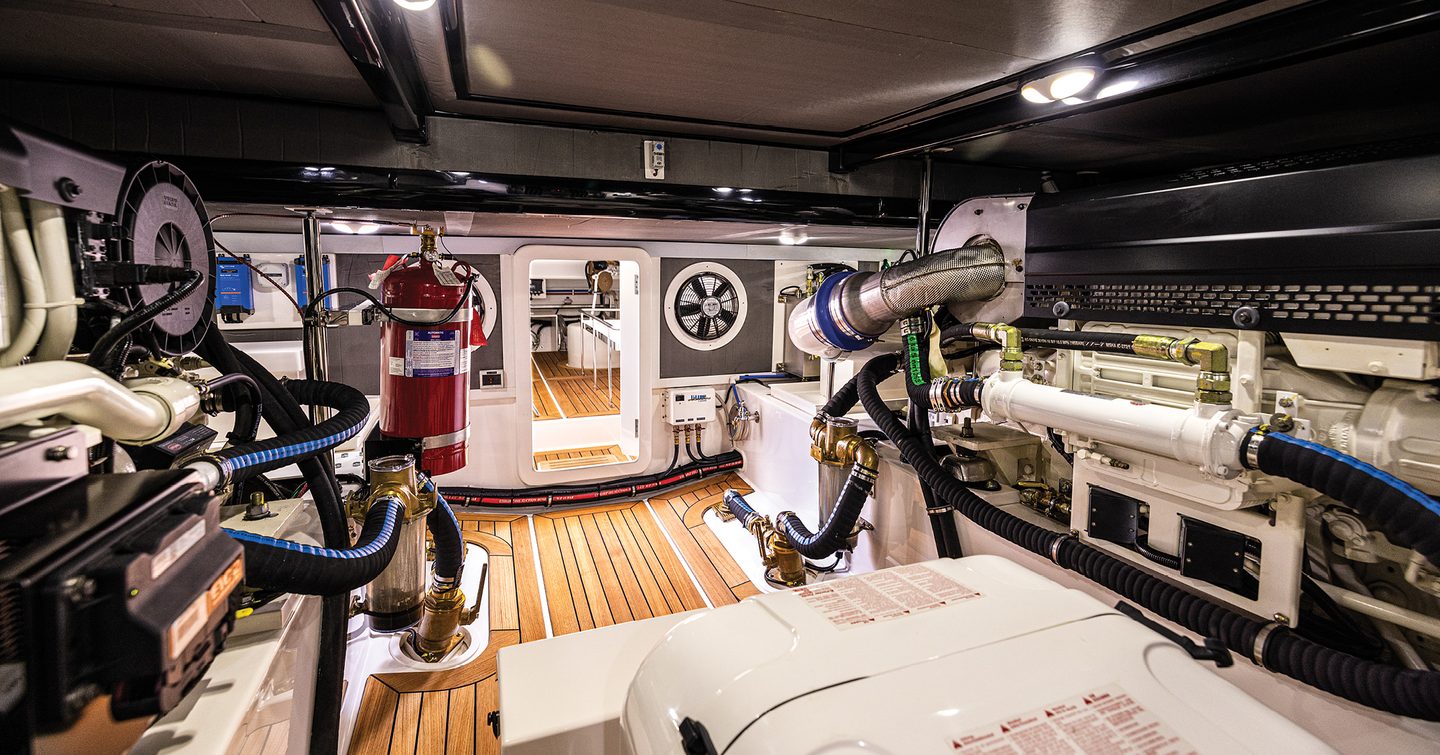 Grand-Banks-GB62-Flybridge-Review-engine-room