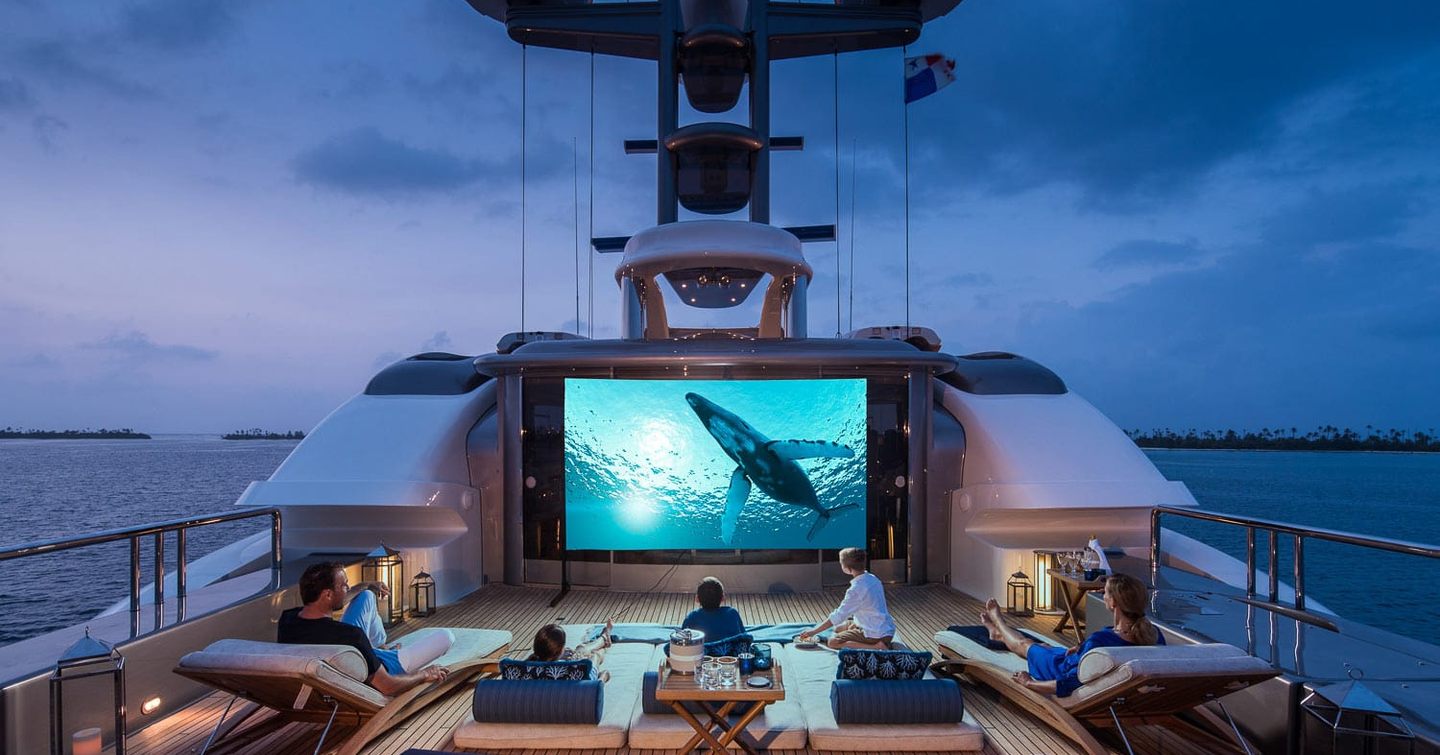 deck cinema onboard superyacht