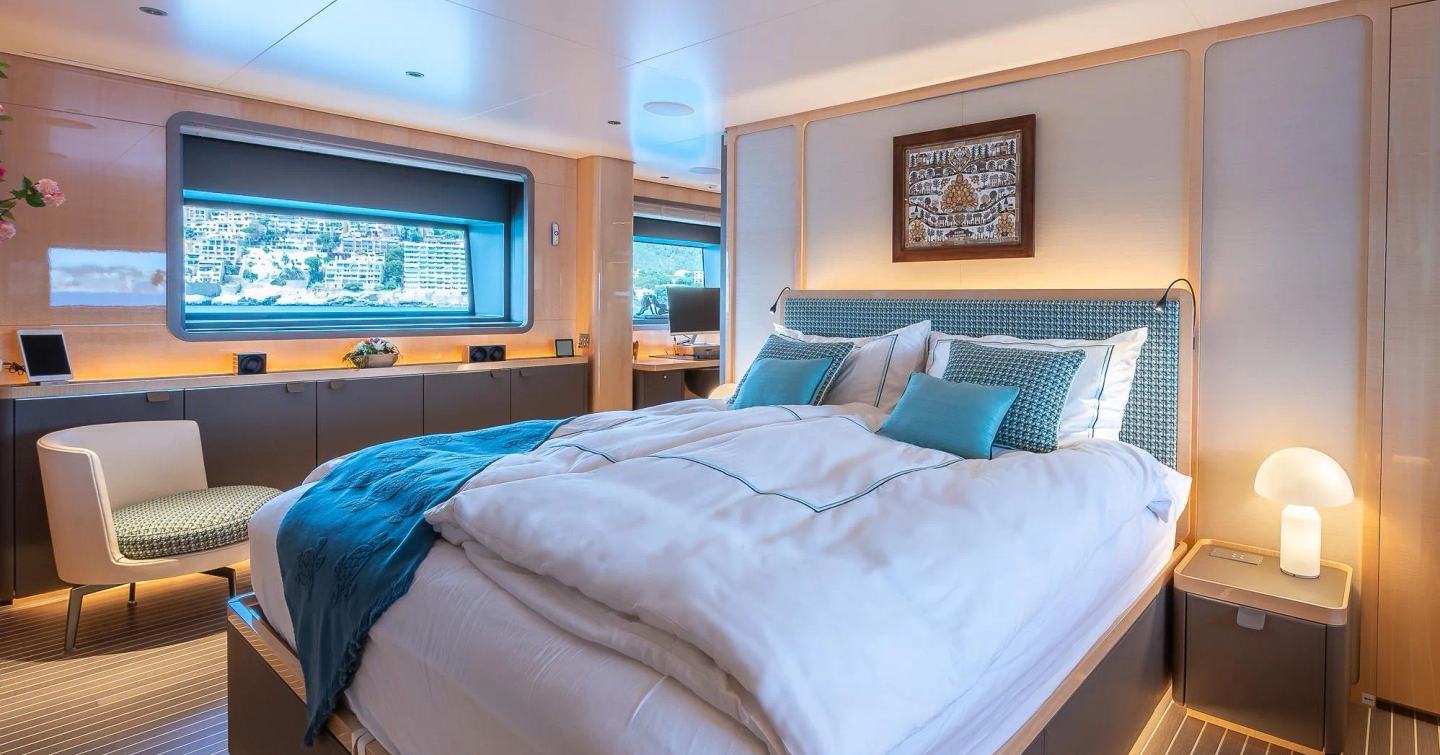 Sanlorenzo SD126 Motor Yacht Kia Ora master cabin