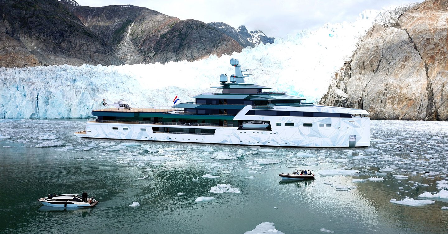 Expedition support vessel in Arctic waters
