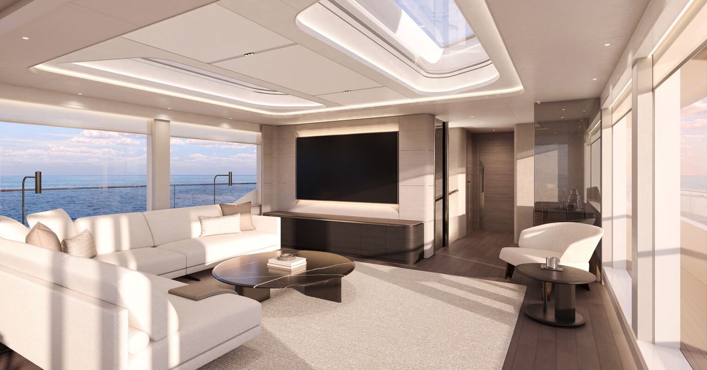  Princess motor yacht Odyssey 108 saloon skylight 