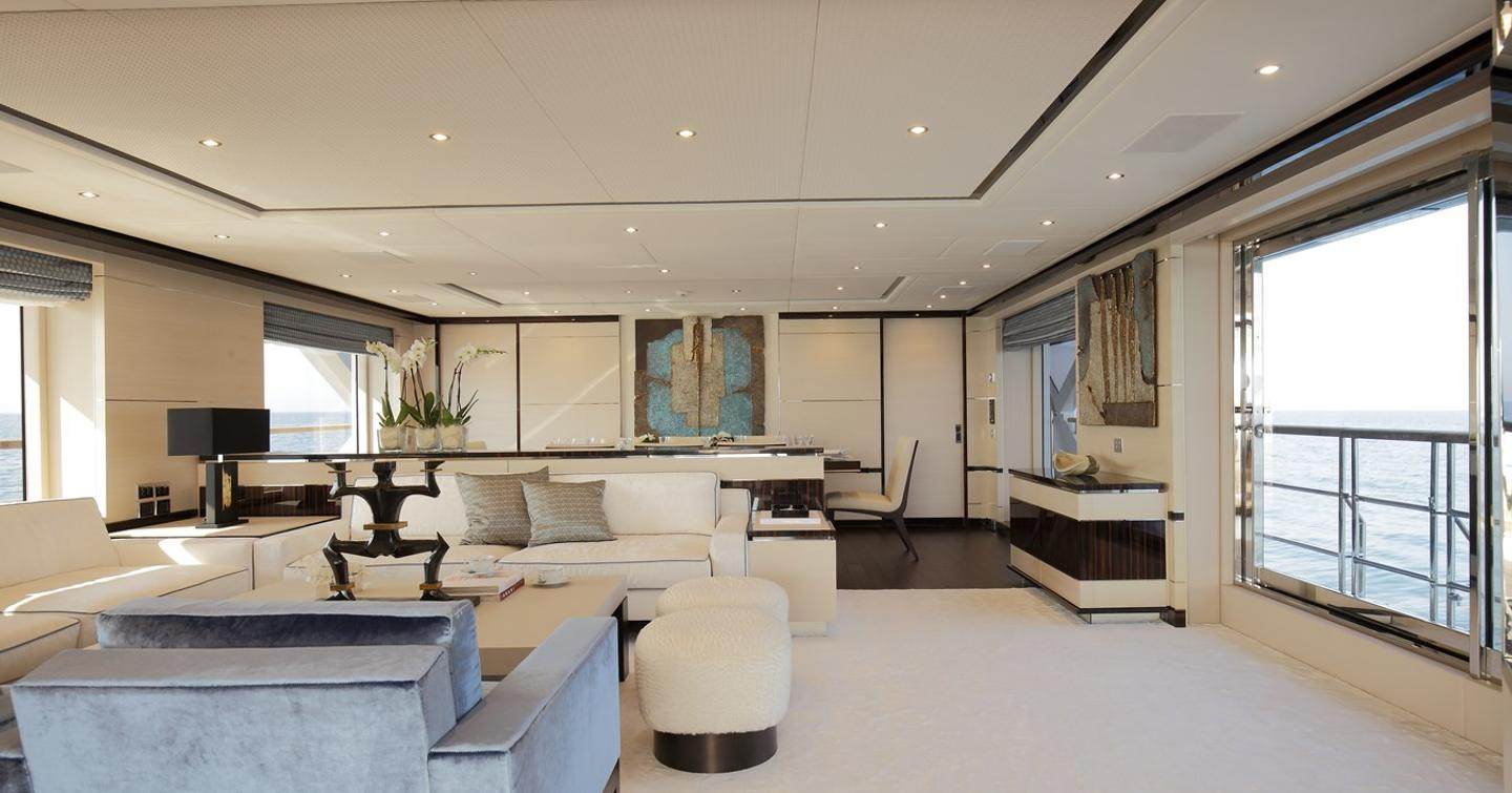 Superyacht Inspiration's main saloon