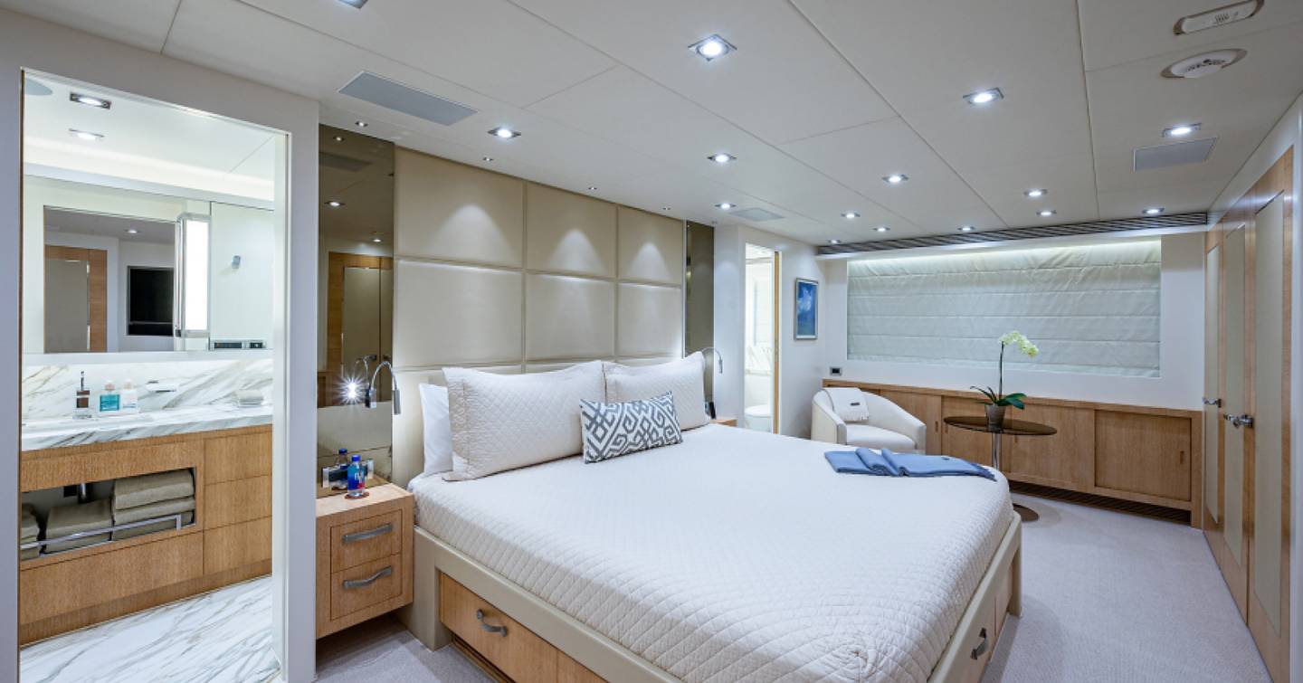 Motor Yacht Andrea VI's master bedroom