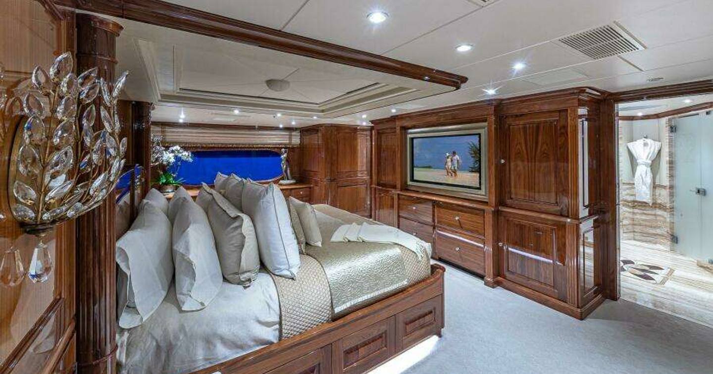 Superyacht Silver Lining's owner's stateroom