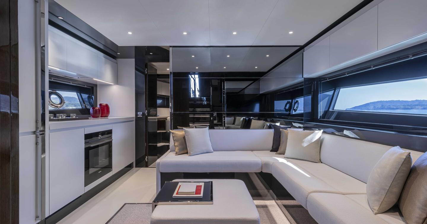 Riva-68-Diable-Review-saloon-and-galley