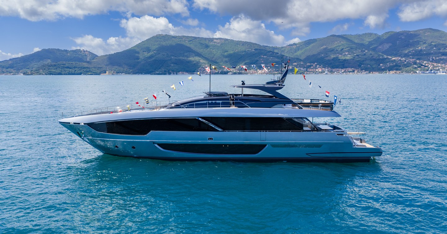 Riva 102' Corsaro Super Motor Yacht at launch