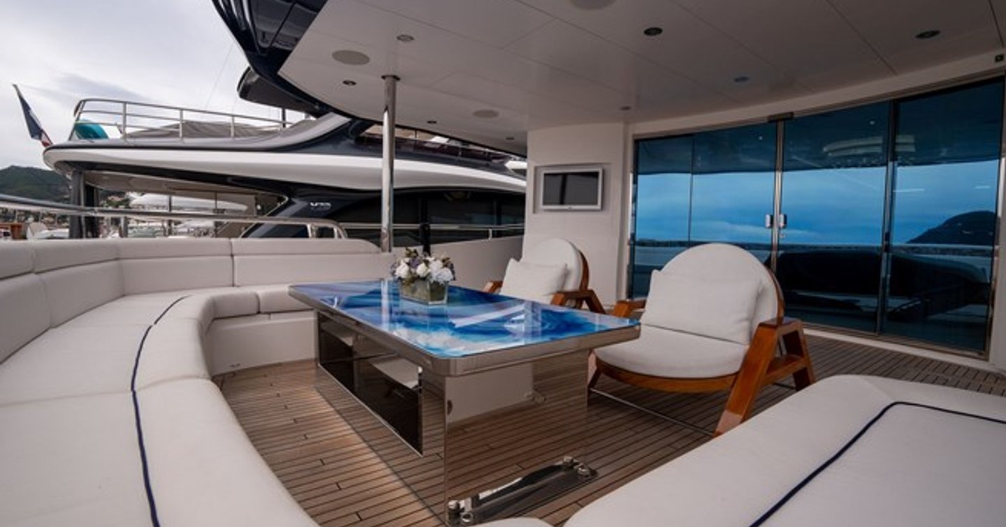 Superyacht Out Of The Blue aft deck