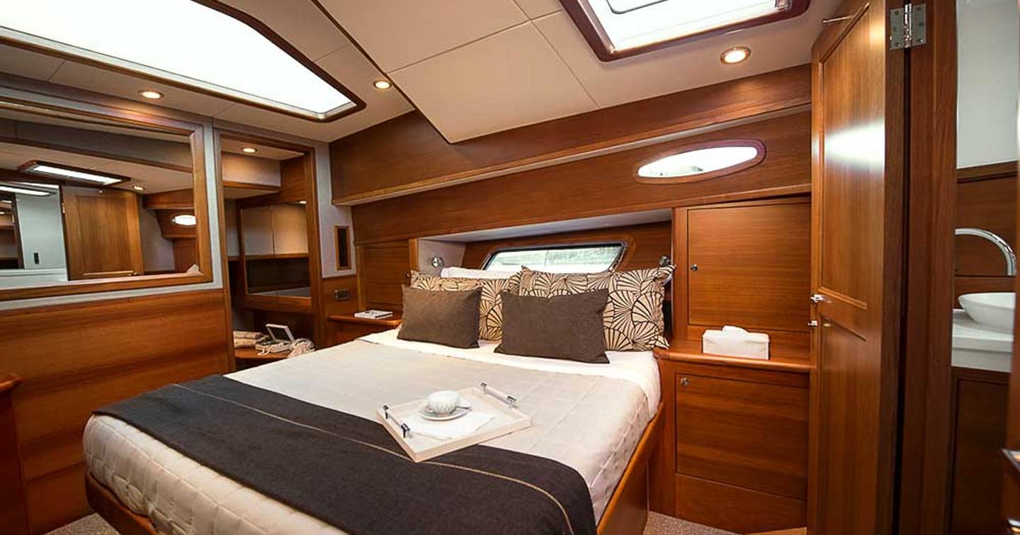 trawler yacht cabin on a Grand Banks 60