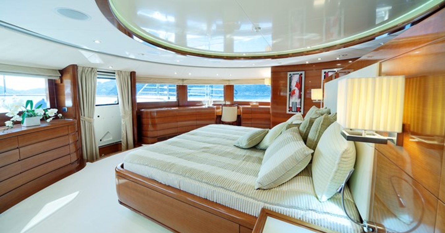 Superyacht Harmony III's master cabin