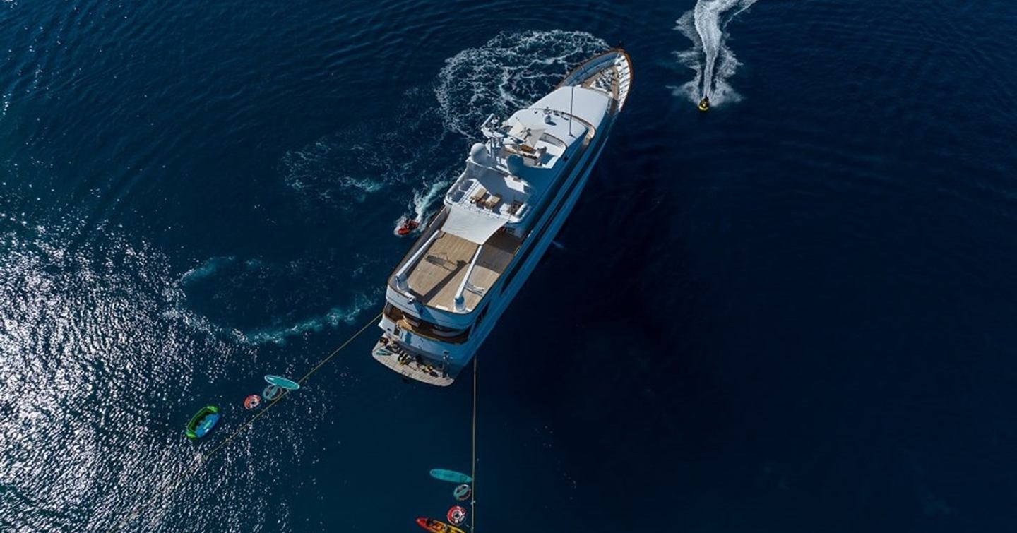 Aerial view of Feadship Superyacht Kassandra