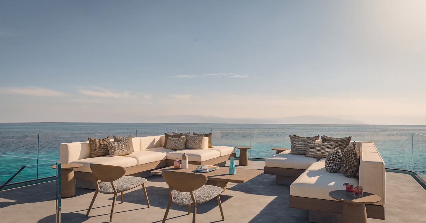 Rendering of Benetti B.Loft 58M motor yacht sundeck 