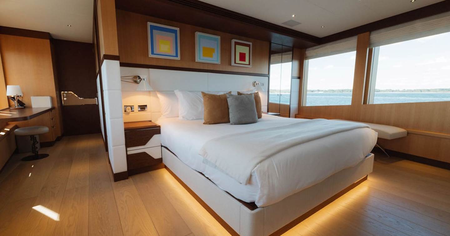 Feadship superyacht Graycliffs master cabin 