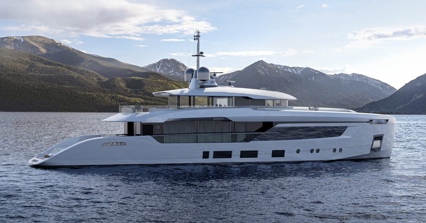 Superyacht at anchor