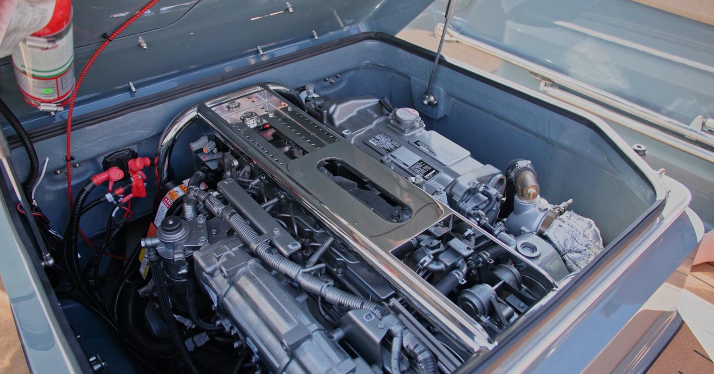 Evene Origin 71 engine bay with 250hp Yanmar 4LV diesel