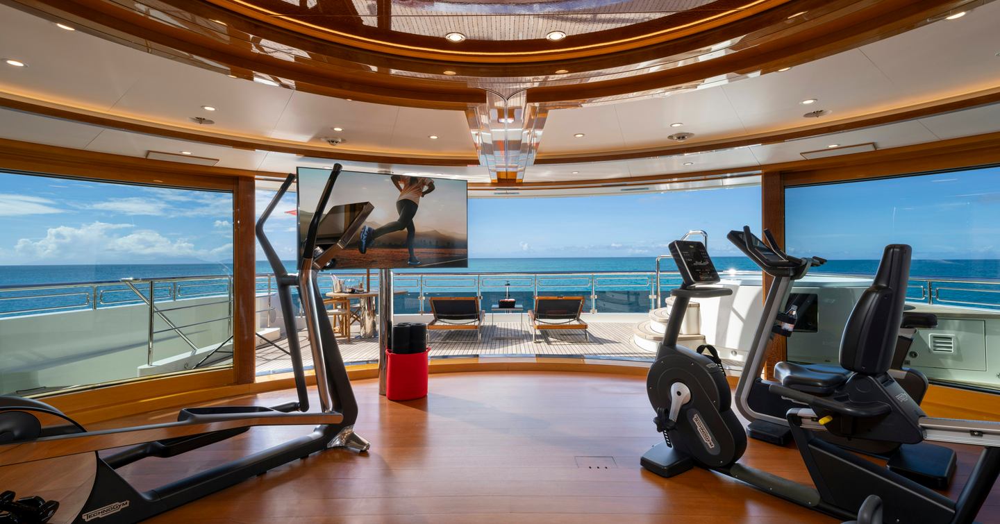 Alfa Nero gym with 180-degree sea views