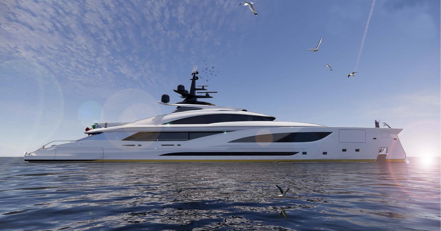 Rendering of ISA Maddam C superyacht 