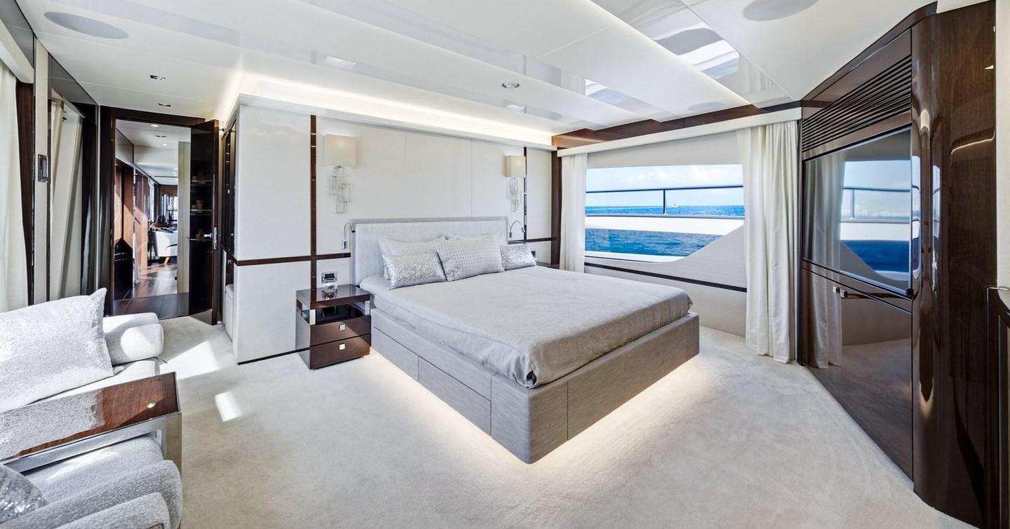 Pura Vida master suite with large bed and window